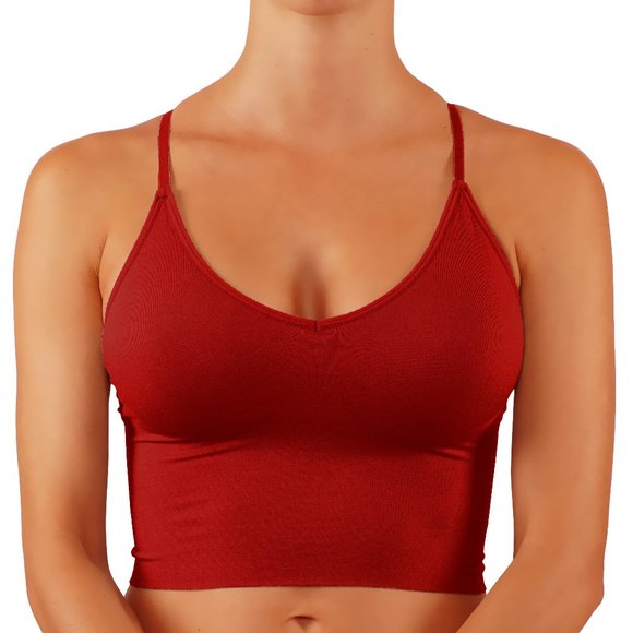 Other - NEW Criss Cross Bralette Crop Top removable padding Sports Bra Push-Up